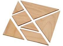 Tangram - maak je eigen tangram - hout - per stuk