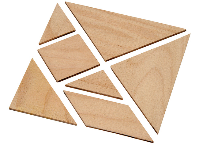 Tangram - maak je eigen tangram - hout - per stuk