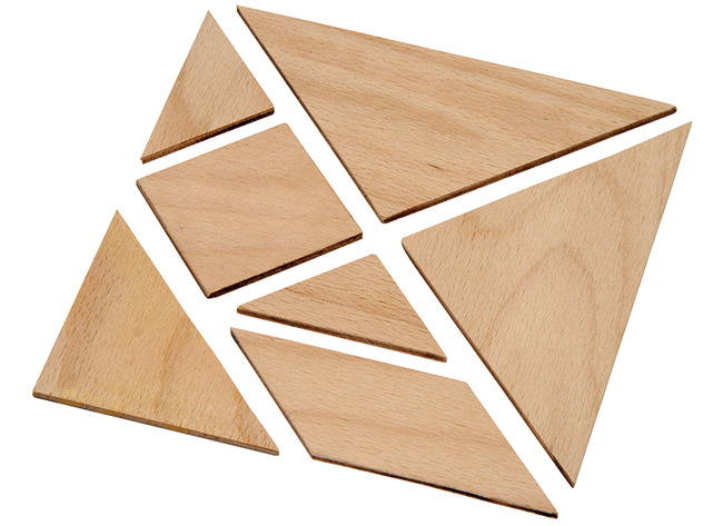 Hout - maak je eigen tangram - per stuk