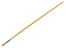 Penselen - plat - lange steel - nr. 4 - set van 12