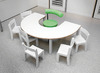 TAFEL - INSTRUCTIETAFEL - HOEFIJZER - HOUTEN POTEN