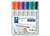 Stiften - whiteboard stiften - Staedtler Lumocolor 351 - ronde punt - 2 mm - set van 6 assorti