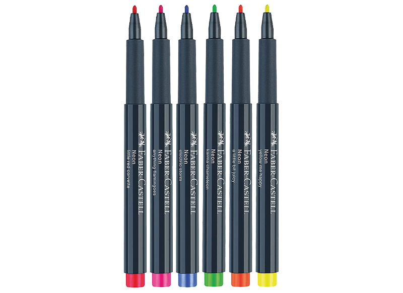 Faber Castell Neon Markers, Set of 6