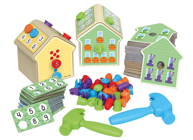 Rekenspel - Learning Resources Number Nails! Activity Set - per spel