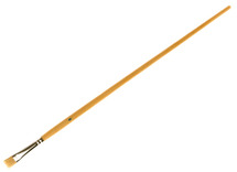 Penselen - plat - lange steel - nr. 8 - set van 12