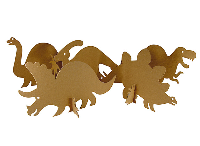 Karton - dinosauriërs - met kartonnen houders - set van 25 assorti