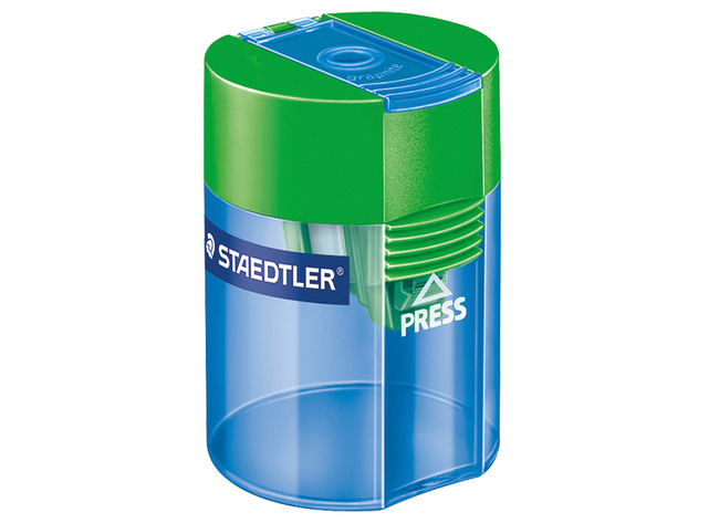 Slijper - Staedtler 511 - enkel - rond - transparant - met opvangbakje - per stuk