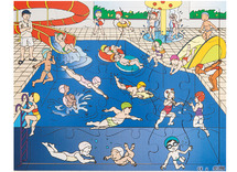 Themapuzzel - Rolf - zwembad - 30 stukjes - hout - per stuk