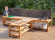 Werktafel - T-werkbank - hout - per stuk