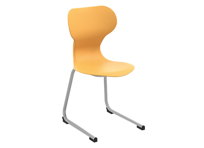 Stoel - Mira - Sledepoot - zithoogte 46 cm - kuip oker - per stuk
