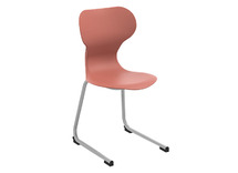 Stoel - Mira - Sledepoot - zithoogte 46 cm - kuip terracotta - per stuk