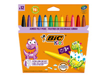 Stiften - kleurstiften - BIC Kids Visacolor XL ECOlutions - set van 12 assorti