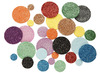 Stickers - foam - cirkels - glitter - set van 1000