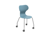 Stoel - Mira - Wielen - zithoogte 38 cm - kuip navy blue - per stuk