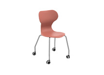 Stoel - Mira - Wielen - zithoogte 38 cm - kuip terracotta - per stuk