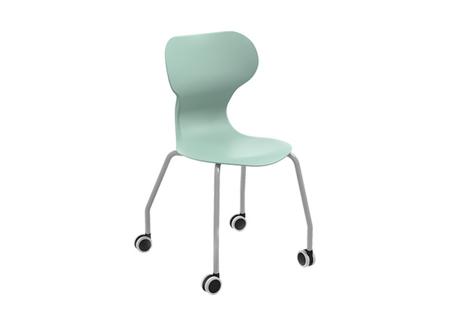 Stoel - Mira - Wielen - zithoogte 42 cm - kuip munt - per stuk