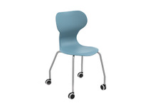 Stoel - Mira - Wielen - zithoogte 42 cm - kuip navy blue - per stuk