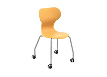 Stoel - Mira - Wielen - zithoogte 42 cm - kuip oker - per stuk