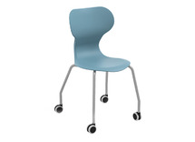Stoel - Mira - Wielen - zithoogte 46 cm - kuip navy blue - per stuk