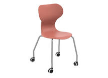 Stoel - Mira - Wielen - zithoogte 46 cm - kuip terracotta - per stuk