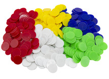 Rekenschijfjes - tellen en sorteren - gekleurd - 1,9 cm diameter - set van 500 assorti
