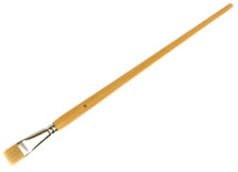 Penselen - plat - lange steel - nr 18 - set van 12