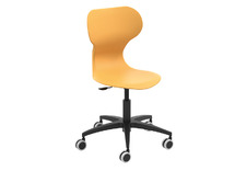 Stoel - Mira - Stervoet Op Wielen - zithoogte 40/51 cm - kuip oker - per stuk
