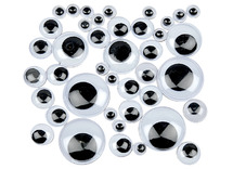 Wiebelogen - zelfklevend - rond - diameter 0,6 cm en 1 cm - decoratie - set van 100 assorti