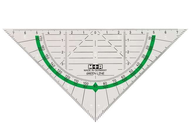 Equerre géométrique - Green Line - 16 cm - la pièce