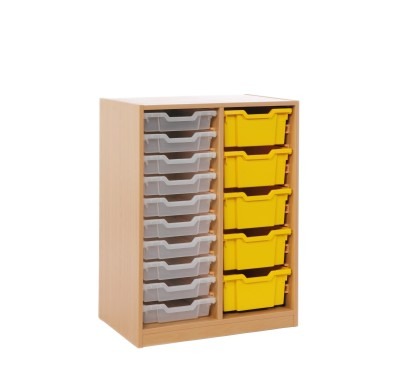 ARMOIRE A CASIERS PEU PROFONDS - 2 COLONNES
