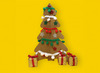 Figuren - karton - kerstboom - groot - set van 15