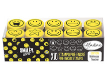 Stempel - stampo easy - zelfinktend -smiley - assortiment van 10