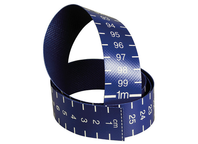 Lintmeter - meetlint - 100 cm - blauw - set van 10