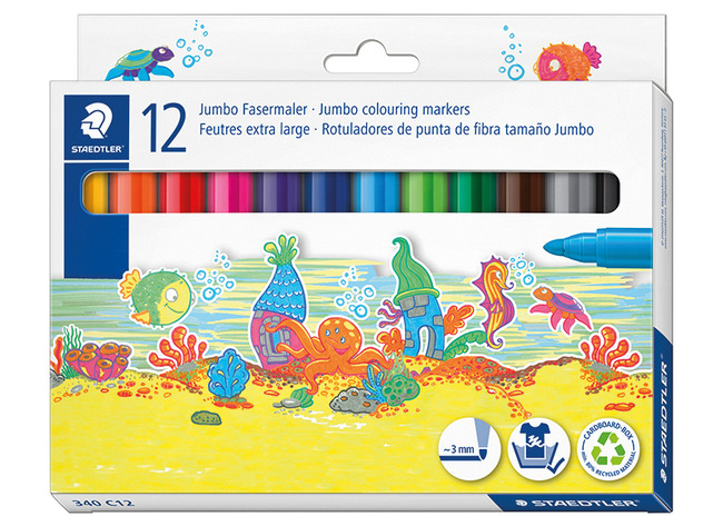 Stiften - kleurstiften - Staedtler Noris Jumbo - set van 12 assorti