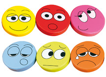 Kussens - vloerkussens - emoji's - gezichten - set van 6 assorti