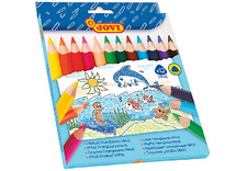 Potloden - kleurpotloden - Jovi Play - driehoekig - dik - set van 12 assorti