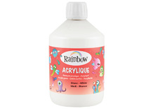 Verf - acrylverf - Rainbow Acrylique - 500 ml - budget - wit - per stuk