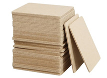 Onderzetters - 10 x 10 cm - hout - vierhoekig - set van 50