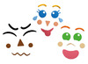 Stickers - foam - uitdrukkingen - emotie - zelfklevend - set van 500 assorti