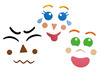 Foam - stickers - uitdrukkingen - emotie - zelfklevend - set van 500 assorti