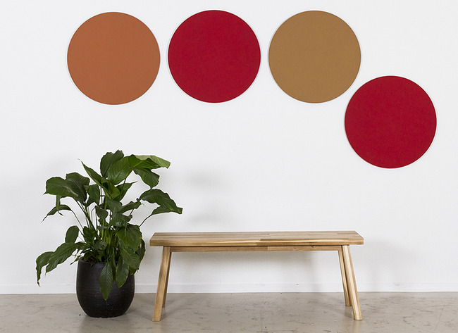 Bord - Prikbord - Rond - beige - per stuk