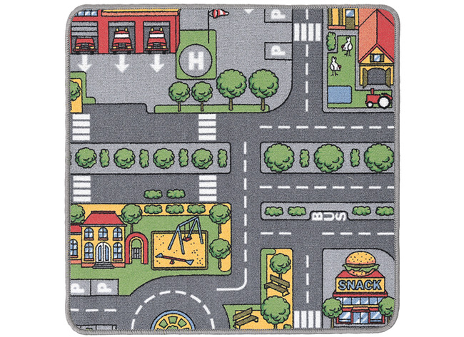 Matten - speelmat - 67 x 67 cm - stad - per stuk
