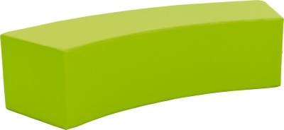 Poef - Afgerond - Lang - 128 cm x 40 cm x 35 cm - limoen groen - per stuk