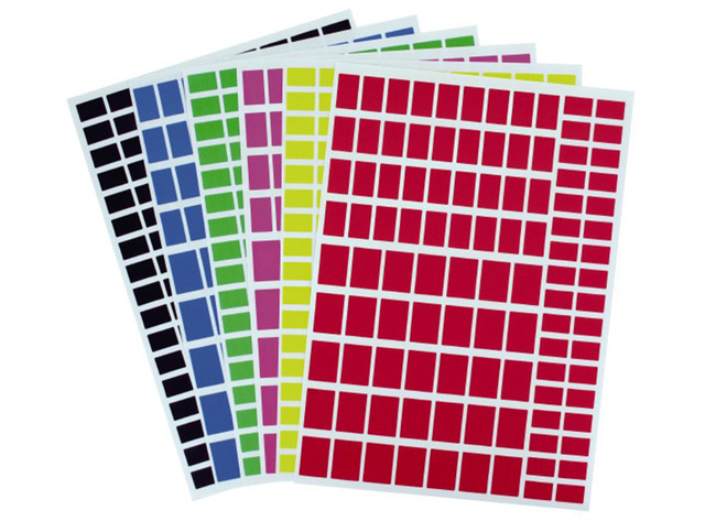Stickers - vormen - geometrisch - rechthoek - set van 1870 assorti