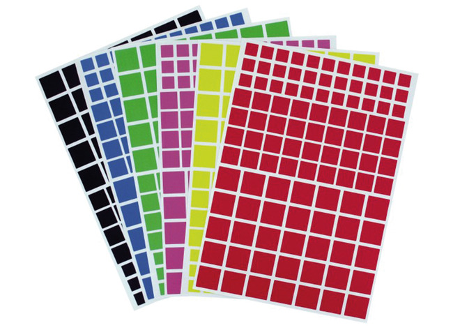 Stickers - vormen - geometrisch - vierkant - set van 1870 assorti