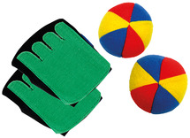 Spel - werpspel - Spordas Super Catch Hand Wrap - velcro handschoen met 2 softballen - per set