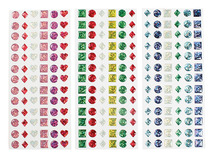 Decoratie - sierstenen - 3D - epoxy - zelfklevend - set van 234 assorti