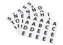 Stickers - hoofdletters - alfabet - set van 800 assorti