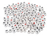 Kralen - letterkralen - wit - alfabet - set van 1500 assorti