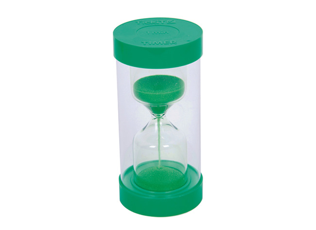 Zandlopers - tickit Colourbright Sand Timer - 15 x 7,2 cm - 1 minuut - per stuk
